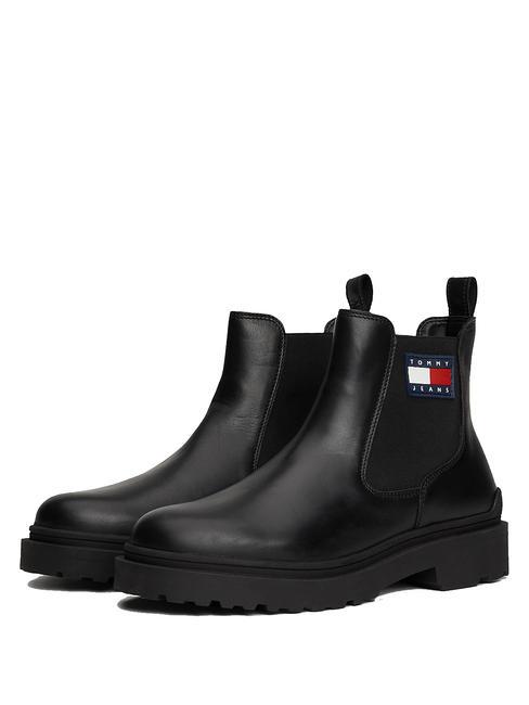 TOMMY HILFIGER TOMMY JEANS CHELSEA LEATHER  Botines de piel NEGRO - Zapatos Hombre