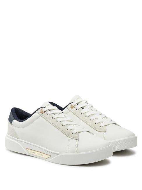 TOMMY HILFIGER CHIC COURT Zapatillas de piel color crudo - Zapatos Mujer