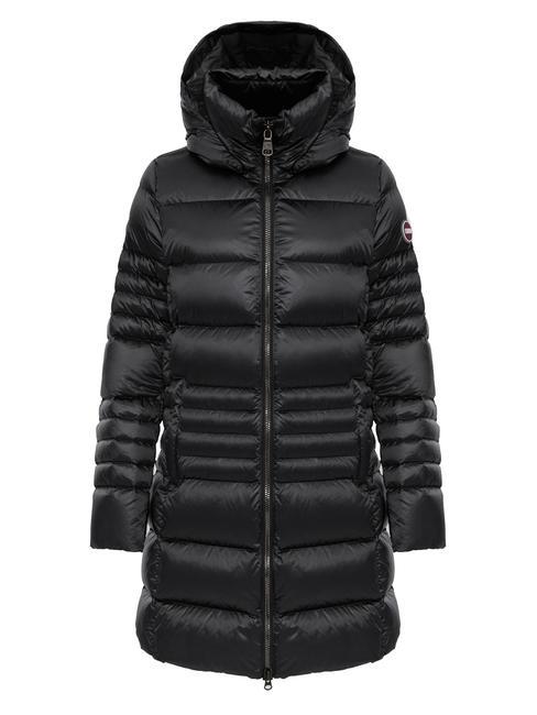 COLMAR FRIENDLY Plumífero con capucha desmontable acero negro oscuro - Chaquetas de plumas de mujer