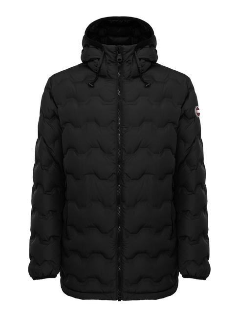 COLMAR UNCOMMON Plumífero largo con capucha negro - Chaquetas de plumas para hombre