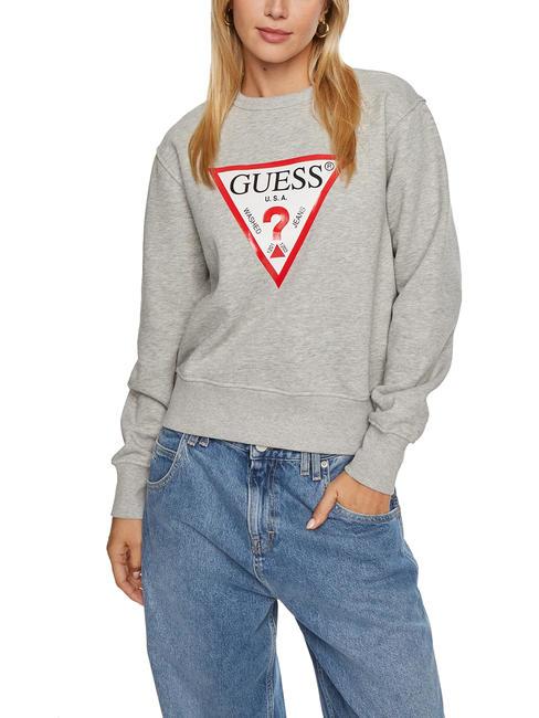 GUESS ORIGINAL  Camisa de entrenamiento gris claro melange m - Sudaderas de mujer