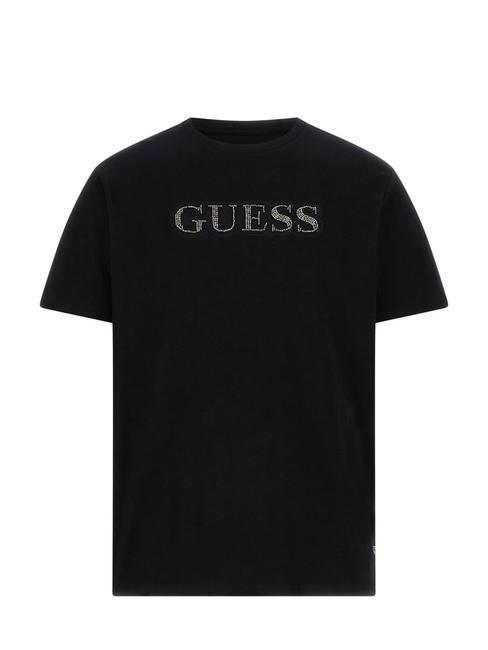 GUESS EMBELLISHED LOGO  Camiseta de algodón jetbla - camiseta