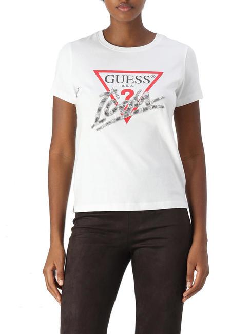 GUESS SS CN ICON  Camiseta de algodón purwhite - camiseta