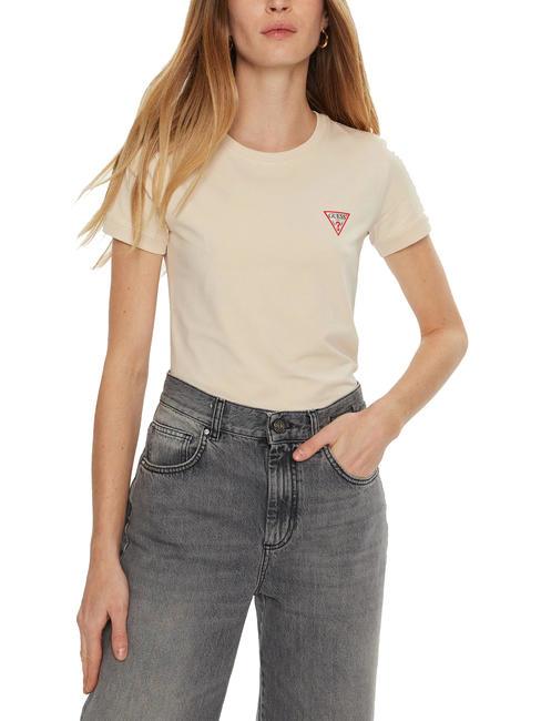 GUESS MINI TRIANGLE Camiseta slim fit madreperla - camiseta