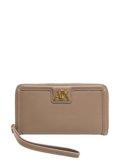 ARMANI EXCHANGE A|X METALLIC LOGO Cartera grande con cremallera alrededor pisco oscuro - Carteras Mujer