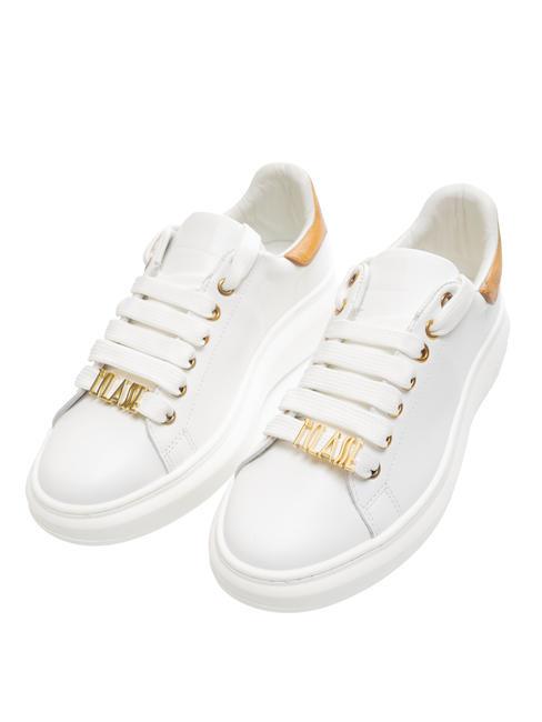 ALVIERO MARTINI PRIMA CLASSE GOLD LETTERING Zapatillas de piel blanco - Zapatos Mujer