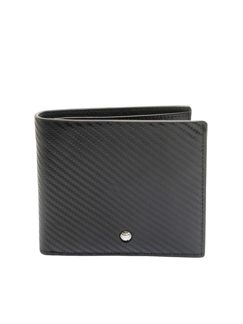 MOMO DESIGN CHEVRON Monedero de piel negro - Carteras Hombre