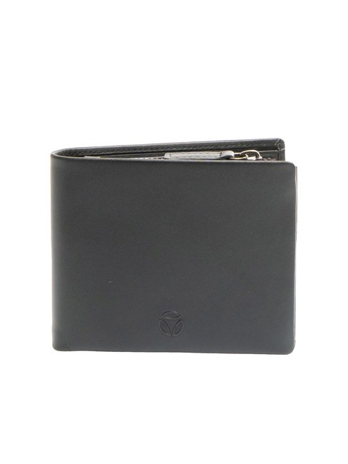 MOMO DESIGN LOGO EMBOSSED Cartera de piel con monedero negro - Carteras Hombre