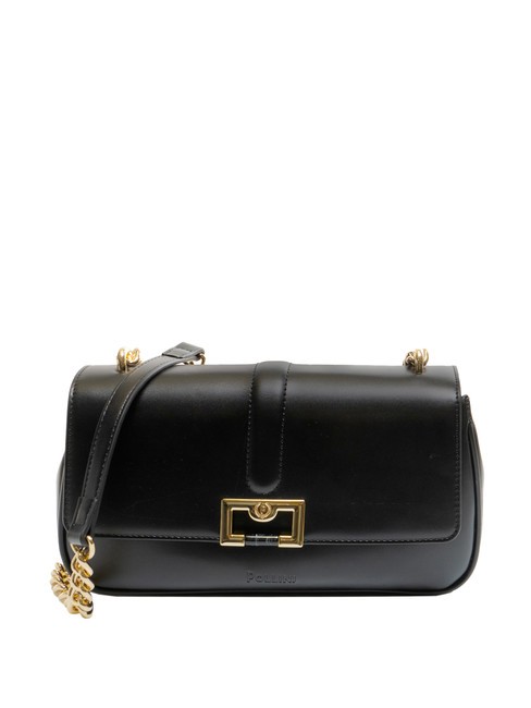 POLLINI DAMA Bolso bandolera con cadena negro - Bolsos Mujer