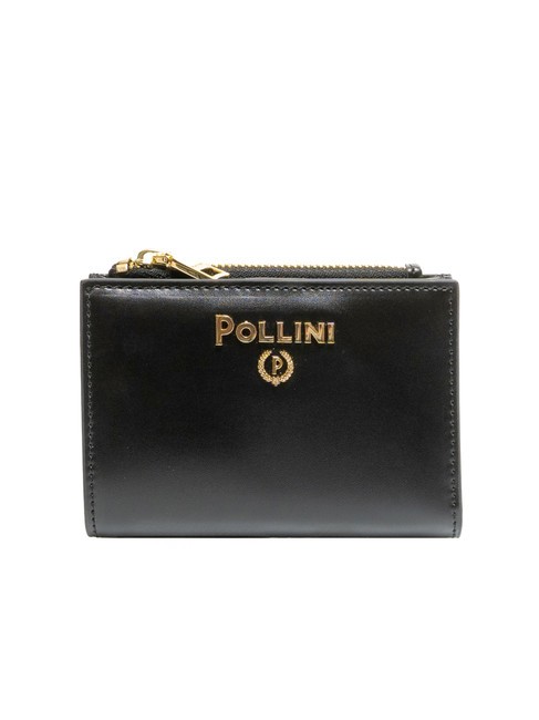 POLLINI METALLIC LOGO Monedero pequeño negro - Carteras Mujer