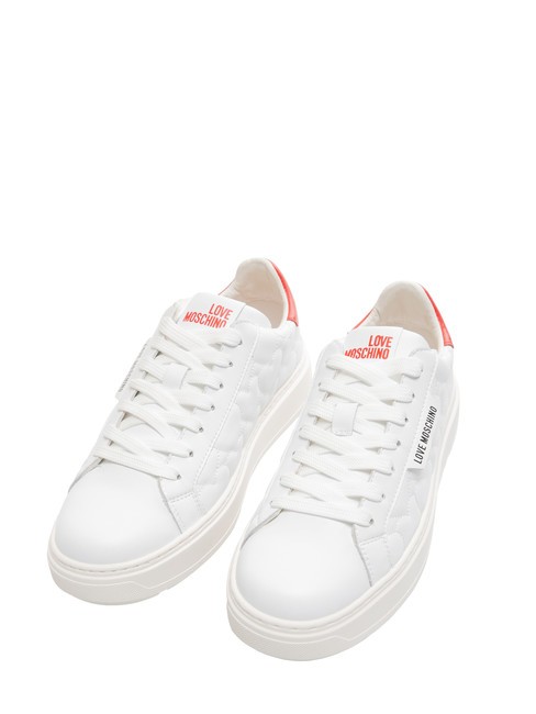 LOVE MOSCHINO BOLD 40 Zapatillas de piel blanco/lacado - Zapatos Mujer