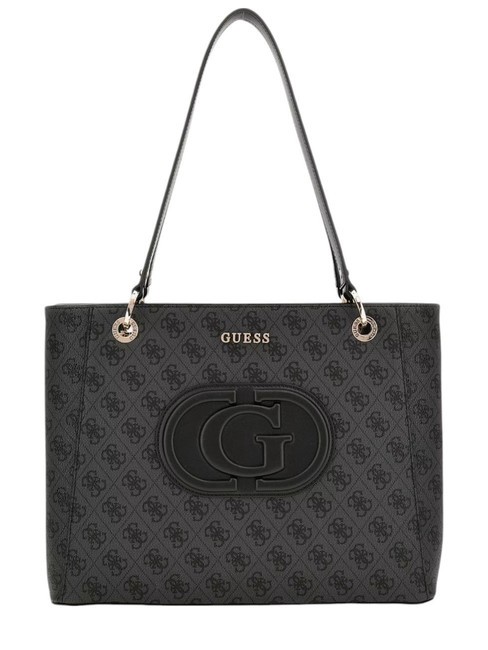 GUESS ECO MIETTA NOEL  Bolsa de la compra logotipo de carbón / negro - Bolsos Mujer