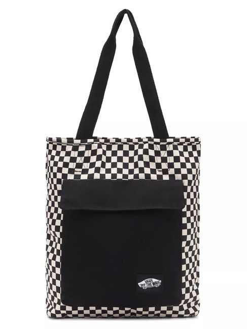 VANS DOUBLE TAKE Bolso bandolera con bolsillo blanco negro - Bolsos Mujer