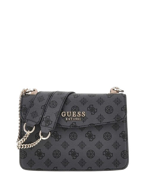 GUESS EVELUNE Logo Bolso de hombro/bandolera logotipo de carbón - Bolsos Mujer