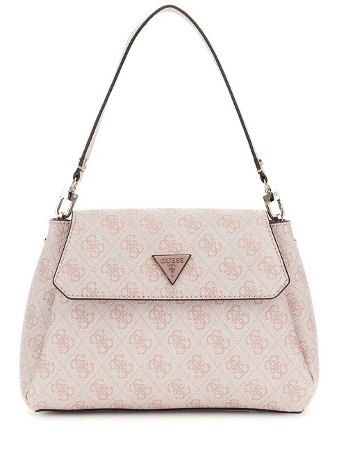 GUESS SORA Bolso bandolera con solapa logotipo de rosa polvorienta - Bolsos Mujer