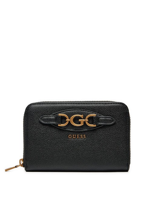 GUESS MALVA  Cartera mediana con cremallera NEGRO - Carteras Mujer