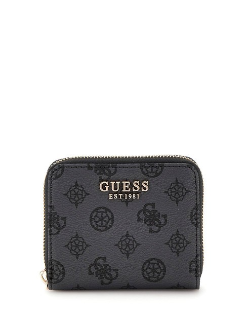 GUESS LAUREL Peony Cartera mini con cremallera logotipo de carbón - Carteras Mujer