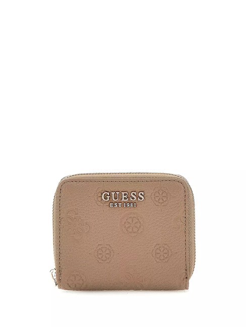 GUESS CRESIDIA  Cartera mini con cremallera marrón oscuro - Carteras Mujer