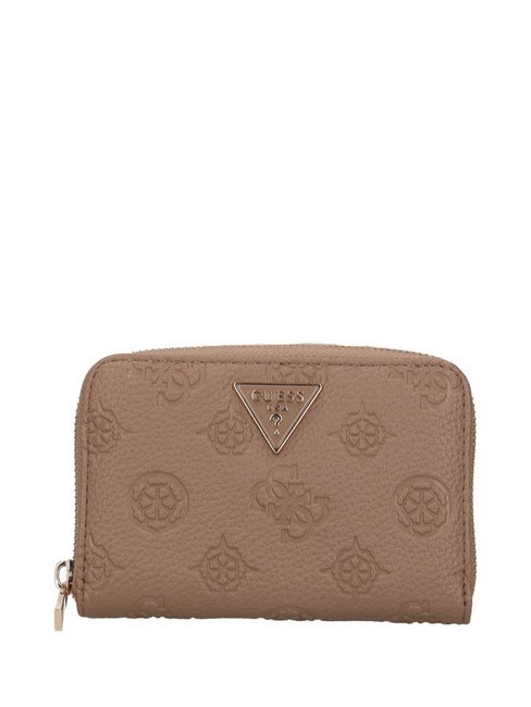 GUESS CRESIDIA  Cartera mediana con cremallera marrón oscuro - Carteras Mujer