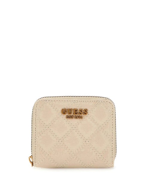 GUESS GIULLY  Cartera mini con cremallera almendra - Carteras Mujer