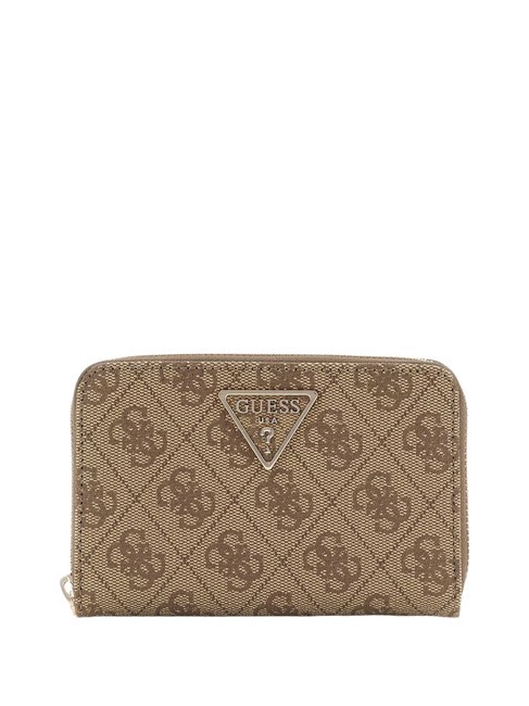 GUESS LAUREL 4G Cartera mediana con cremallera LOGOTIPO DE LECHE - Carteras Mujer