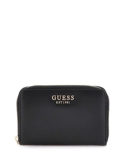 GUESS LAUREL  Cartera mediana con cremallera alrededor NEGRO - Carteras Mujer