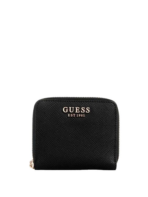 GUESS LAUREL  Cartera pequeña con cremallera NEGRO - Carteras Mujer