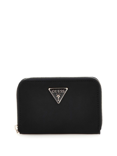 GUESS GEMMA  Cartera mediana con cremallera NEGRO - Carteras Mujer