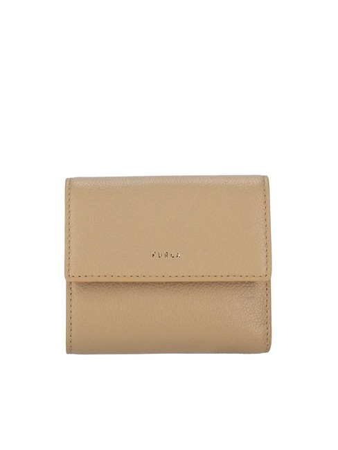 FURLA GOCCIA Cartera plegable mediana de piel desierto - Carteras Mujer