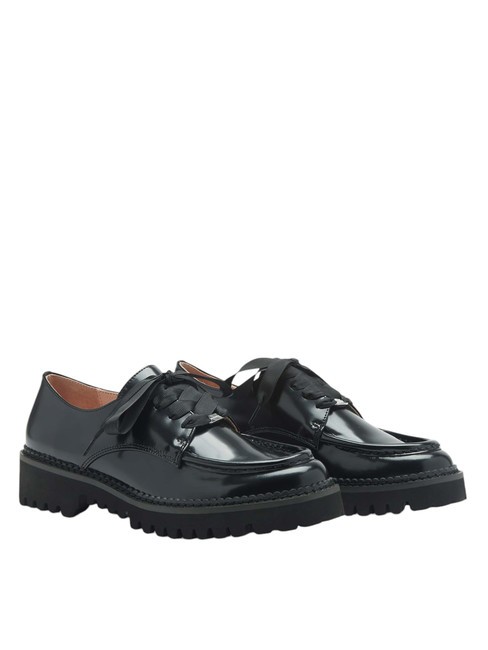 COCCINELLE LORD SHINY Zapatos oxford de piel brillante negro - Zapatos Mujer