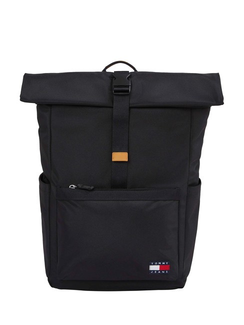 TOMMY HILFIGER TOMMY JEANS ESSENTIAL DAILY  Mochila con tapa enrollable y soporte para PC de 13" negro - Mochilas Escuela & Tiempo Libre