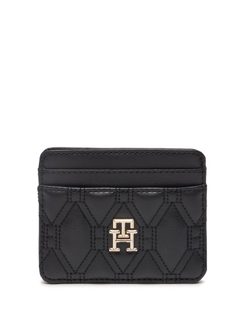 TOMMY HILFIGER REFINED  Tarjetero plano negro - Carteras Mujer