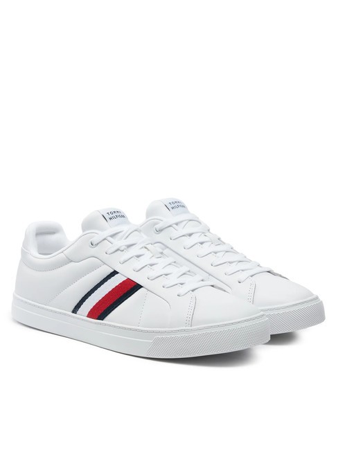 TOMMY HILFIGER ICON COURT STRIPES Zapatillas de piel blanco - Zapatos Hombre