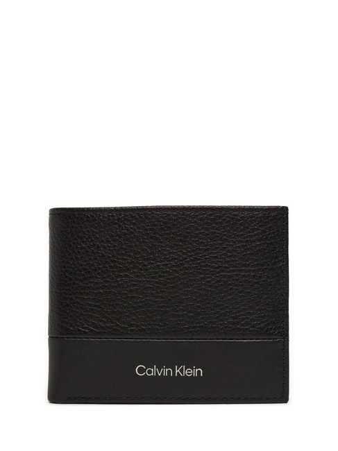 CALVIN KLEIN SUBTLE MIX Cartera de cuero ck negro saffiano - Carteras Hombre