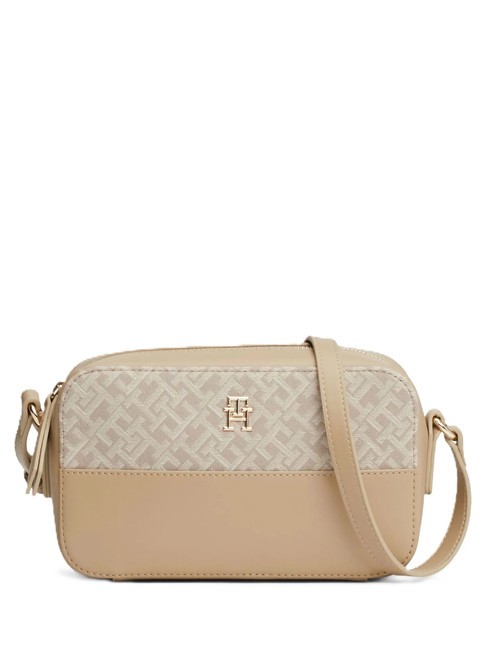 TOMMY HILFIGER JACQUARD  Mini bolso de hombro beige - Bolsos Mujer