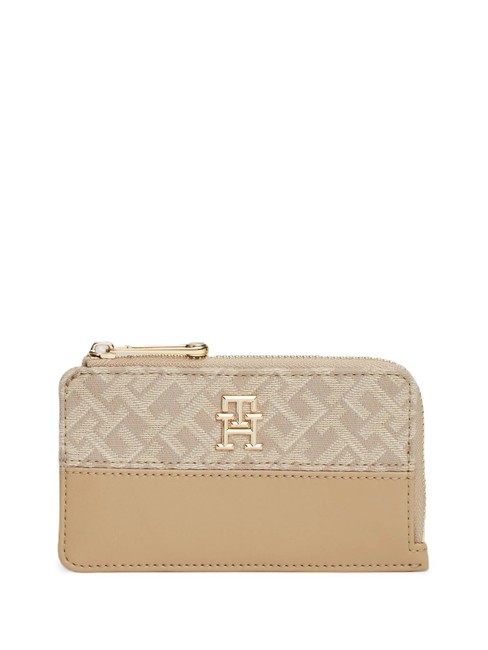 TOMMY HILFIGER JACQUARD  Cartera delgada beige - Carteras Mujer