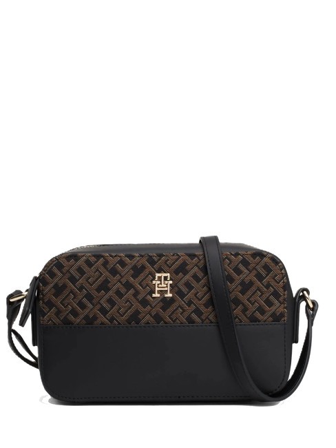 TOMMY HILFIGER JACQUARD  Mini bolso de hombro negro - Bolsos Mujer