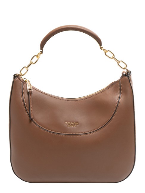 TOSCA BLU BOSTON Bolso bandolera mediano de piel BROWN - Bolsos Mujer