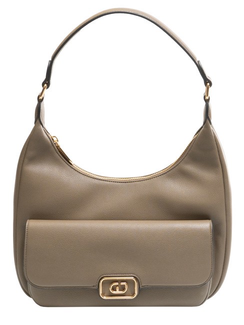 GAUDÌ CLAIRE Bolso hobo con bolsillo gris pardo - Bolsos Mujer