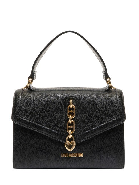 LOVE MOSCHINO GOLD HEART Bolso de mano, con bandolera negro - Bolsos Mujer