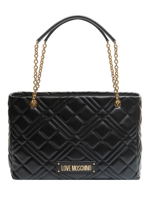 LOVE MOSCHINO QUILTED Shopping Bolso de hombro negro - Bolsos Mujer