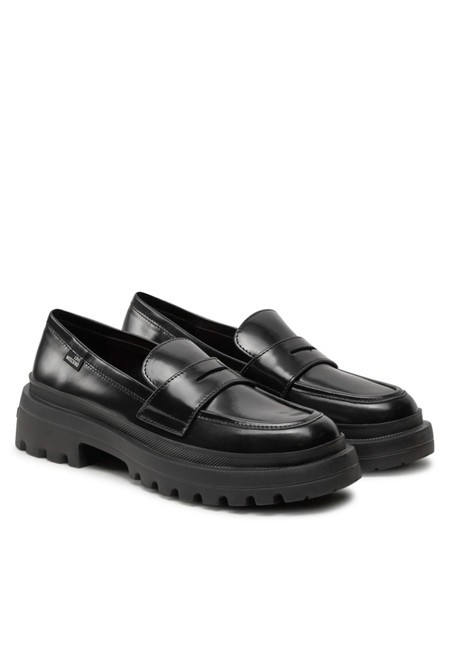 LOVE MOSCHINO HER  Mocasines de piel negro - Zapatos Mujer