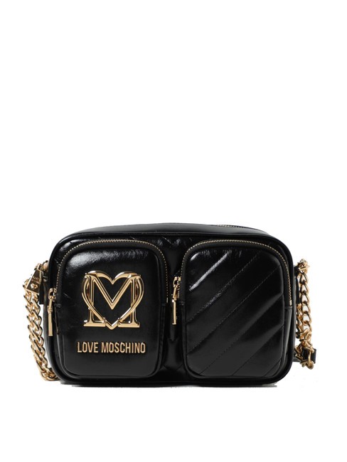 LOVE MOSCHINO CITY POCKETS Bolso de hombro acolchado negro - Bolsos Mujer