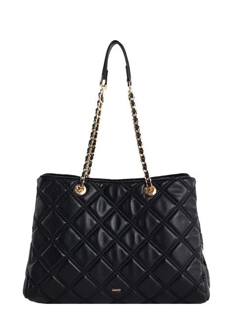 GAUDÌ CLELIA Bolso shopper con asas de cadena NEGRO - Bolsos Mujer