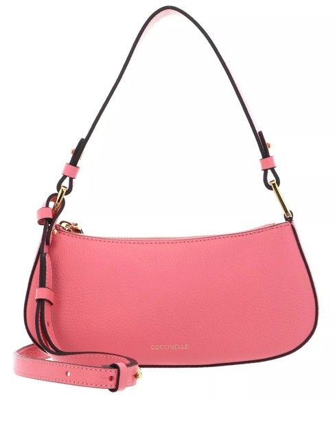 COCCINELLE MERVEILLE Bolso bandolera en piel texturizada hiper rosa - Bolsos Mujer