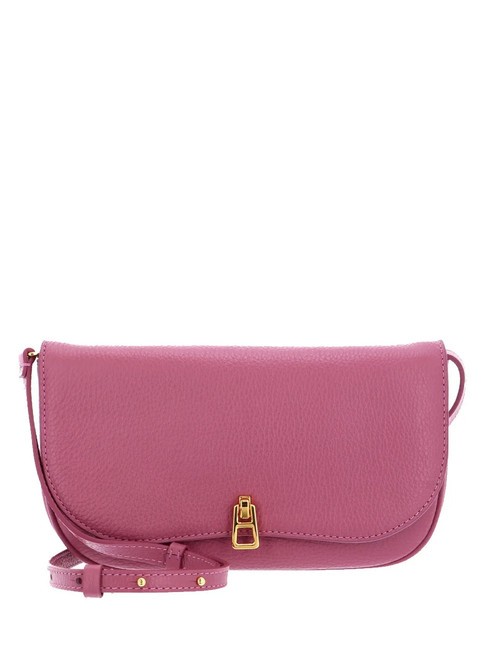 COCCINELLE MAGIE Bolso pequeño de piel con textura rosa pulpa - Bolsos Mujer