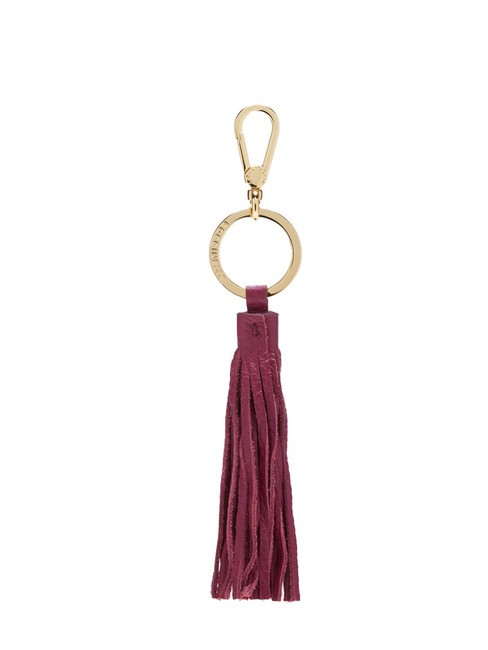 COCCINELLE TASSEL  Llavero con dije de cuero rojo granate - Llaveros