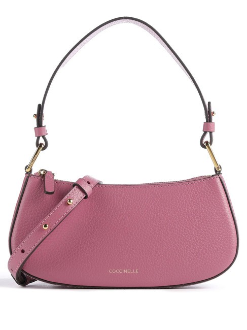 COCCINELLE MERVEILLE Bolso bandolera en piel texturizada rosa pulpa - Bolsos Mujer