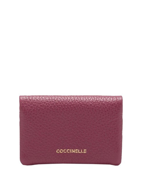 COCCINELLE SOFTY Cartera de cuero rojo granate - Carteras Mujer