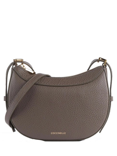 COCCINELLE WHISPER  Mini bolso bandolera, en piel. café - Bolsos Mujer